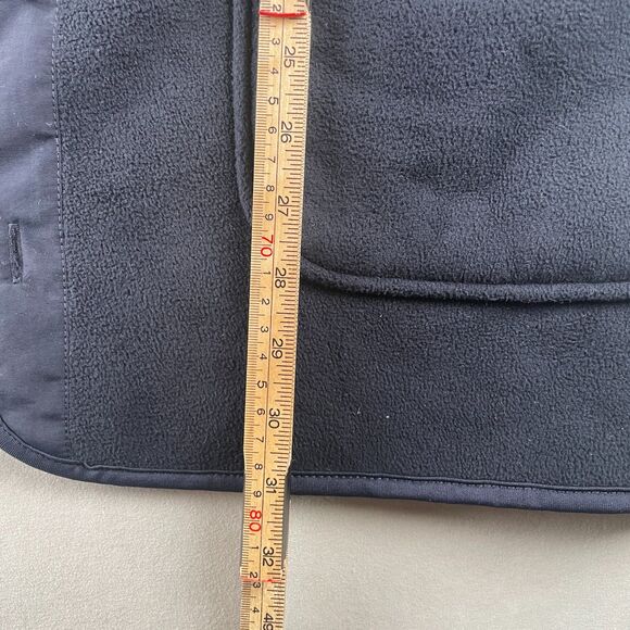 UNIQLO x Engineered Garments Fleece Collarless Coat Men M Navy Zip Snap Oversize - Picture 6 of 8